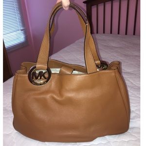 Michael Kors All Leather Brown Satchel